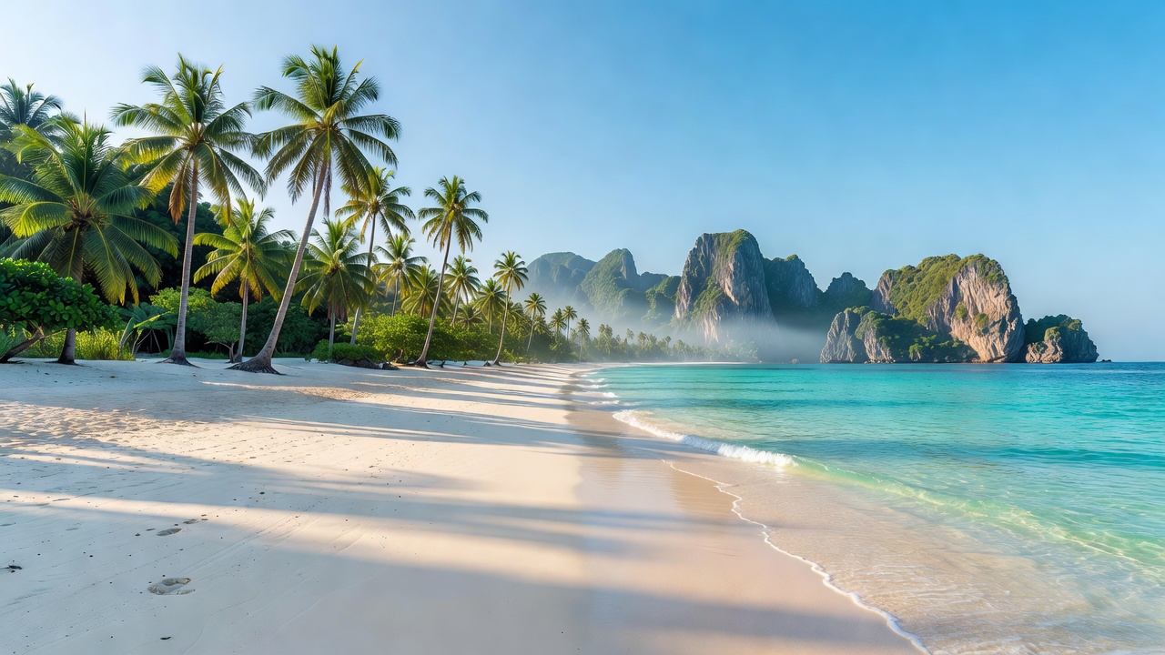 Beautiful tropical beach in Asia
